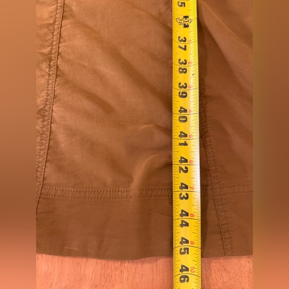 Anthropologie Olive Zip Front Midi Dress Sleeveless Small Military - No Belt - Picture 7 of 10